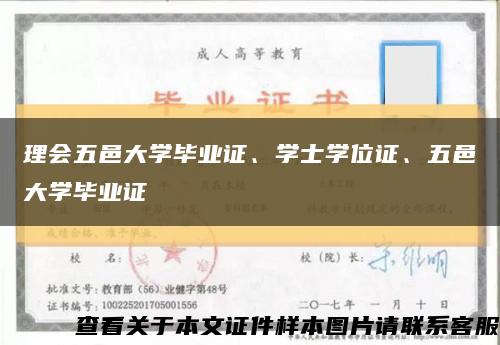 理会五邑大学毕业证、学士学位证、五邑大学毕业证缩略图