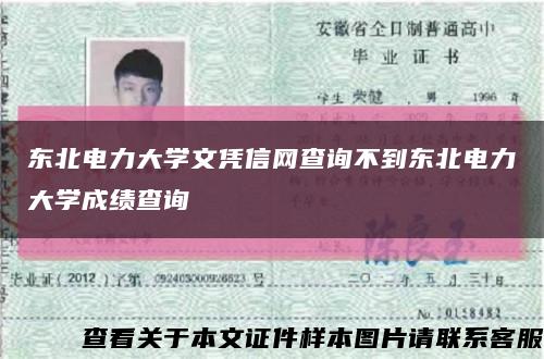 东北电力大学文凭信网查询不到东北电力大学成绩查询缩略图