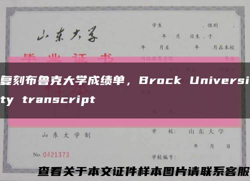 复刻布鲁克大学成绩单，Brock University transcript缩略图