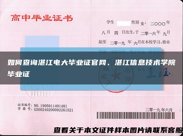 如何查询湛江电大毕业证官网、湛江信息技术学院毕业证缩略图
