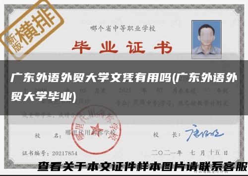 广东外语外贸大学文凭有用吗(广东外语外贸大学毕业)缩略图