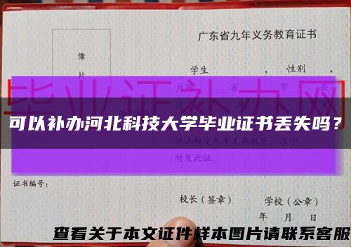 可以补办河北科技大学毕业证书丢失吗？缩略图