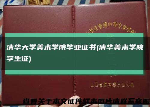 清华大学美术学院毕业证书(清华美术学院学生证)缩略图