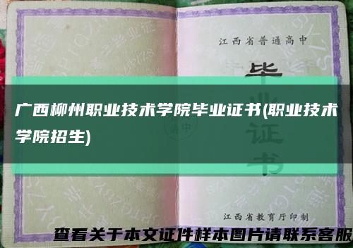 广西柳州职业技术学院毕业证书(职业技术学院招生)缩略图