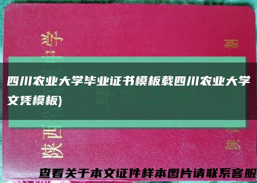 四川农业大学毕业证书模板载四川农业大学文凭模板)缩略图
