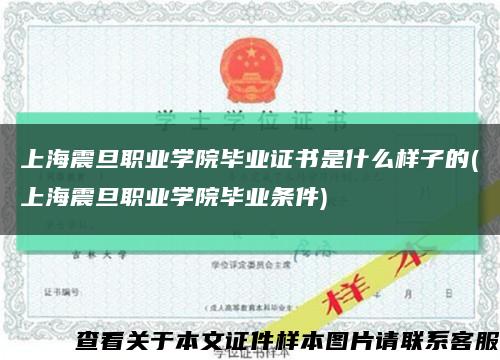 上海震旦职业学院毕业证书是什么样子的(上海震旦职业学院毕业条件)缩略图