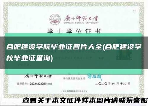 合肥建设学院毕业证图片大全(合肥建设学校毕业证查询)缩略图