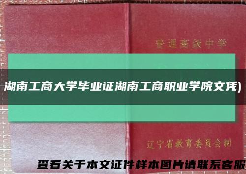 湖南工商大学毕业证湖南工商职业学院文凭)缩略图