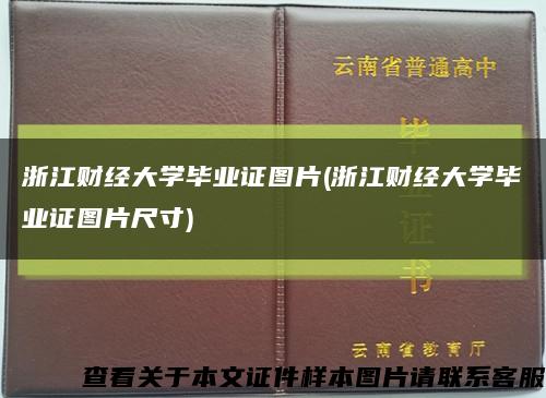 浙江财经大学毕业证图片(浙江财经大学毕业证图片尺寸)缩略图