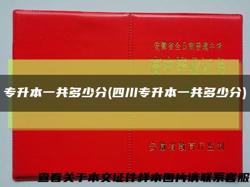 专升本一共多少分(四川专升本一共多少分)缩略图