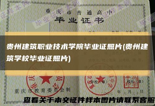 贵州建筑职业技术学院毕业证照片(贵州建筑学校毕业证照片)缩略图