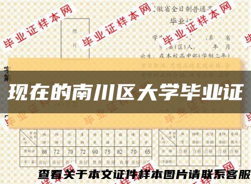 现在的南川区大学毕业证缩略图