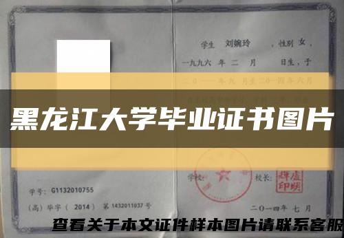 黑龙江大学毕业证书图片缩略图
