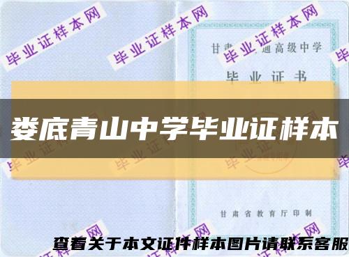 娄底青山中学毕业证样本缩略图