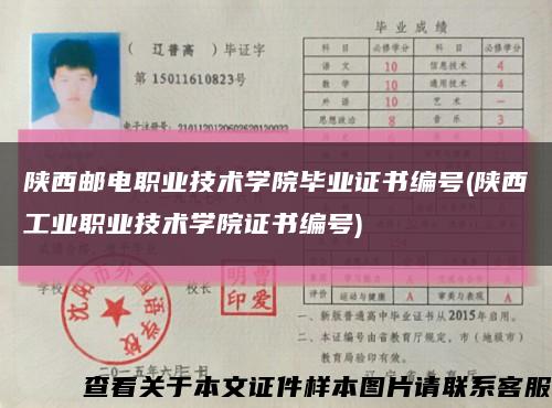 陕西邮电职业技术学院毕业证书编号(陕西工业职业技术学院证书编号)缩略图