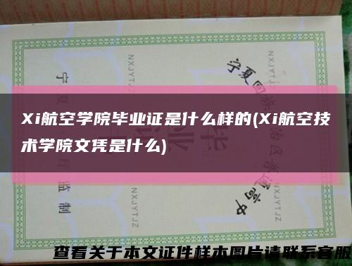 Xi航空学院毕业证是什么样的(Xi航空技术学院文凭是什么)缩略图