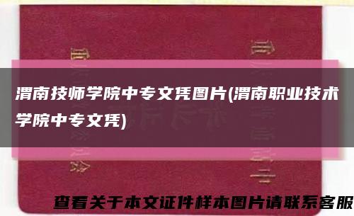 渭南技师学院中专文凭图片(渭南职业技术学院中专文凭)缩略图