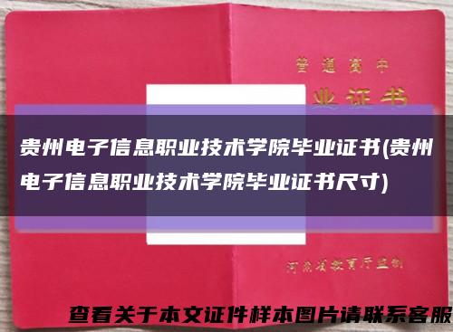 贵州电子信息职业技术学院毕业证书(贵州电子信息职业技术学院毕业证书尺寸)缩略图