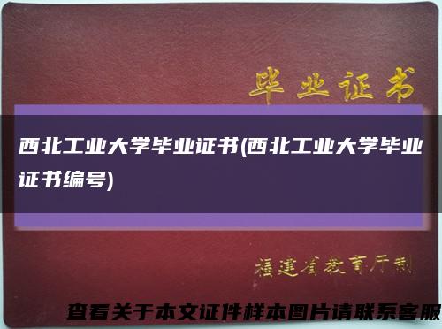 西北工业大学毕业证书(西北工业大学毕业证书编号)缩略图