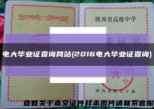 电大毕业证查询网站(2016电大毕业证查询)缩略图