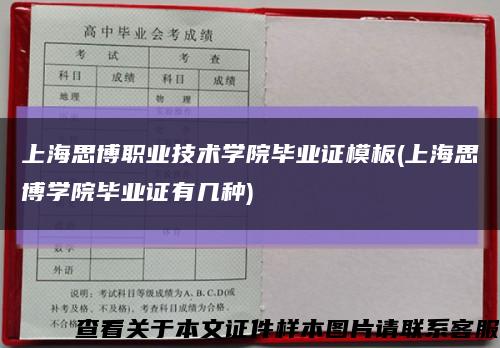 上海思博职业技术学院毕业证模板(上海思博学院毕业证有几种)缩略图