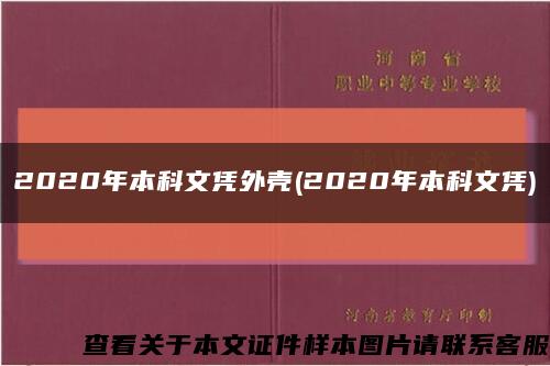 2020年本科文凭外壳(2020年本科文凭)缩略图
