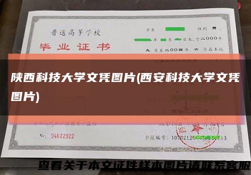 陕西科技大学文凭图片(西安科技大学文凭图片)缩略图