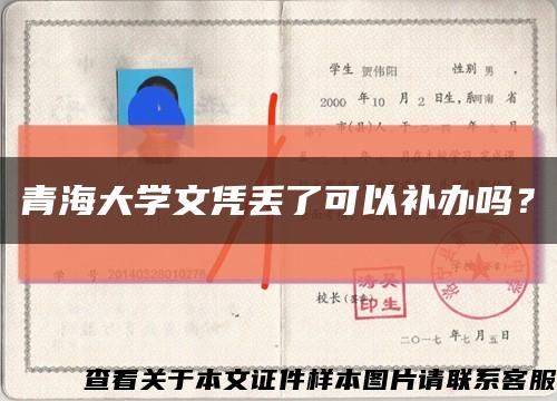 青海大学文凭丢了可以补办吗？缩略图