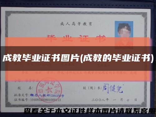 成教毕业证书图片(成教的毕业证书)缩略图