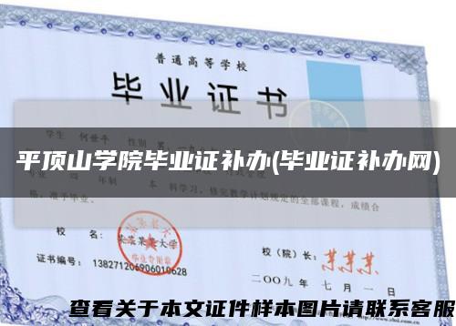平顶山学院毕业证补办(毕业证补办网)缩略图