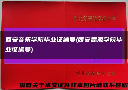 西安音乐学院毕业证编号(西安思源学院毕业证编号)缩略图