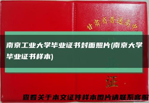 南京工业大学毕业证书封面照片(南京大学毕业证书样本)缩略图
