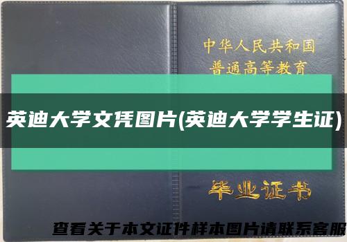 英迪大学文凭图片(英迪大学学生证)缩略图