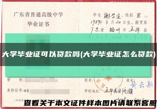 大学毕业证可以贷款吗(大学毕业证怎么贷款)缩略图