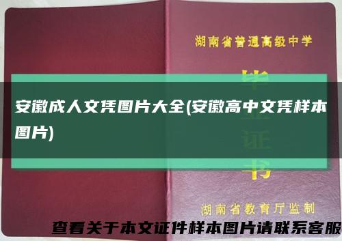 安徽成人文凭图片大全(安徽高中文凭样本图片)缩略图