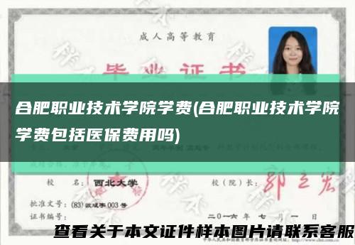 合肥职业技术学院学费(合肥职业技术学院学费包括医保费用吗)缩略图