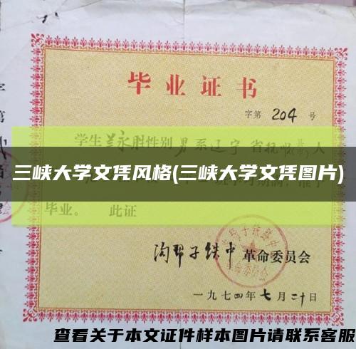 三峡大学文凭风格(三峡大学文凭图片)缩略图