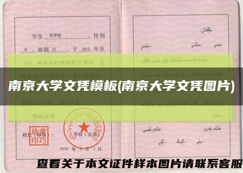 南京大学文凭模板(南京大学文凭图片)缩略图