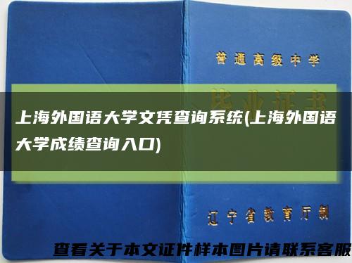 上海外国语大学文凭查询系统(上海外国语大学成绩查询入口)缩略图