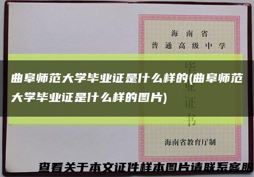 曲阜师范大学毕业证是什么样的(曲阜师范大学毕业证是什么样的图片)缩略图