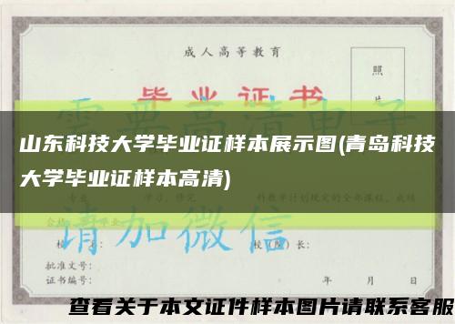 山东科技大学毕业证样本展示图(青岛科技大学毕业证样本高清)缩略图