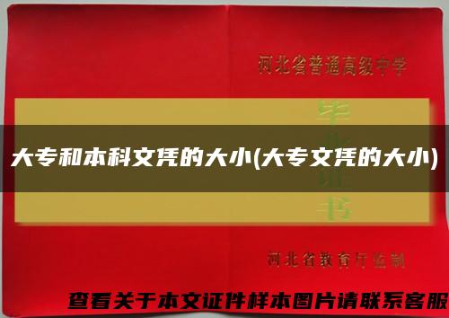 大专和本科文凭的大小(大专文凭的大小)缩略图