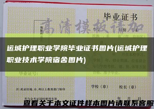 运城护理职业学院毕业证书图片(运城护理职业技术学院宿舍图片)缩略图