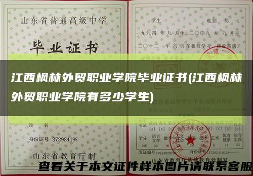 江西枫林外贸职业学院毕业证书(江西枫林外贸职业学院有多少学生)缩略图