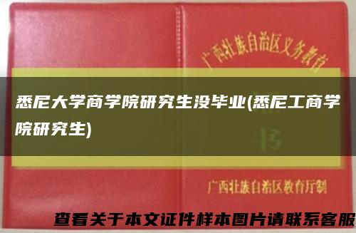悉尼大学商学院研究生没毕业(悉尼工商学院研究生)缩略图