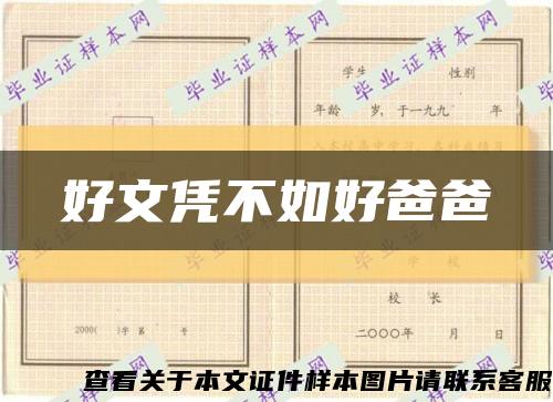 好文凭不如好爸爸缩略图