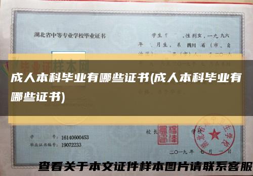 成人本科毕业有哪些证书(成人本科毕业有哪些证书)缩略图