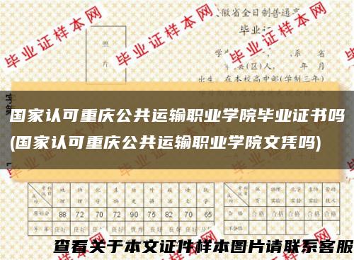 国家认可重庆公共运输职业学院毕业证书吗(国家认可重庆公共运输职业学院文凭吗)缩略图
