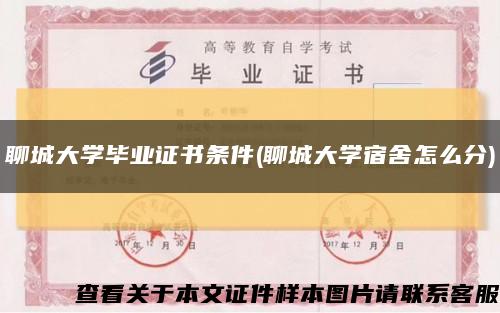 聊城大学毕业证书条件(聊城大学宿舍怎么分)缩略图