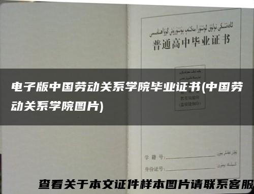 电子版中国劳动关系学院毕业证书(中国劳动关系学院图片)缩略图